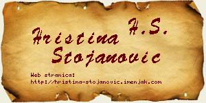 Hristina Stojanović vizit kartica